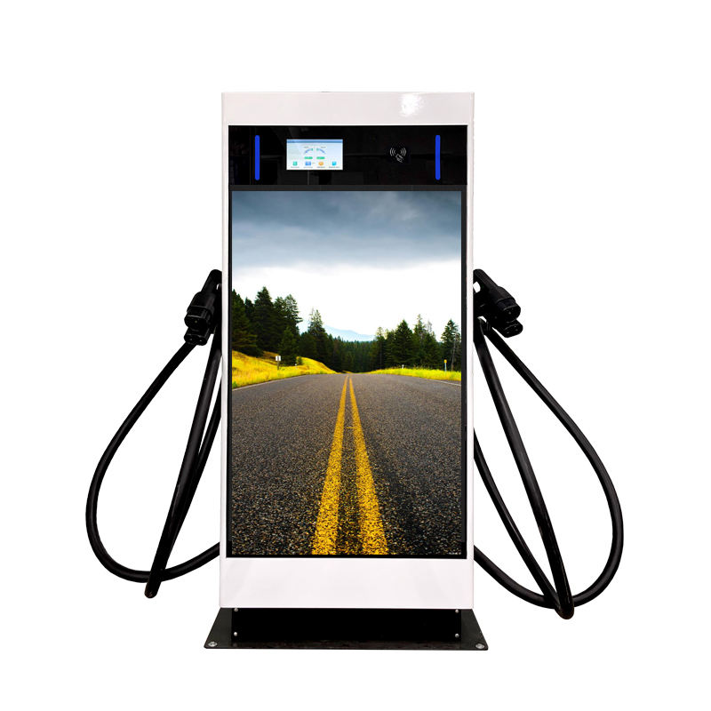 DC Fast Charge Station 40kW 60kW 80kW Dual Connector with AD Display