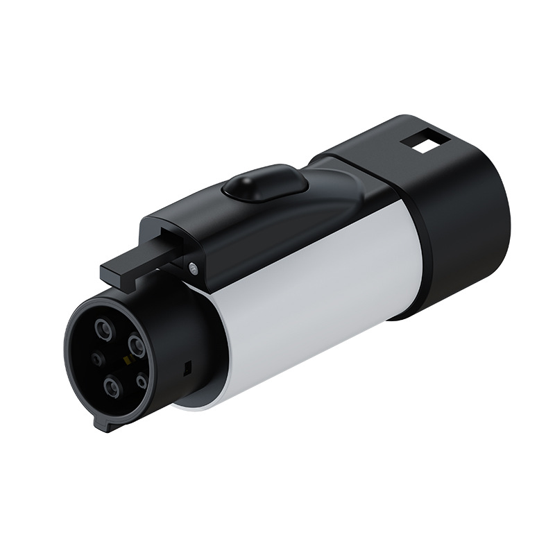 EV Connector Adapter – Black/White Multi-Standard AC Interface Converter (GB/T · Type 1 · Type 2 · NACS)
