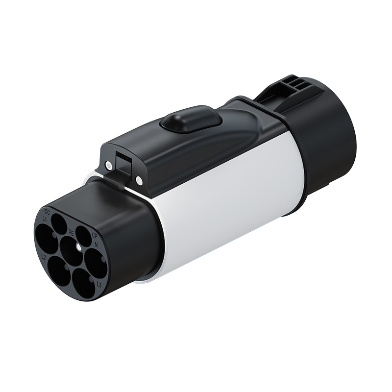 EV Connector Adapter - Black/White Detail 1