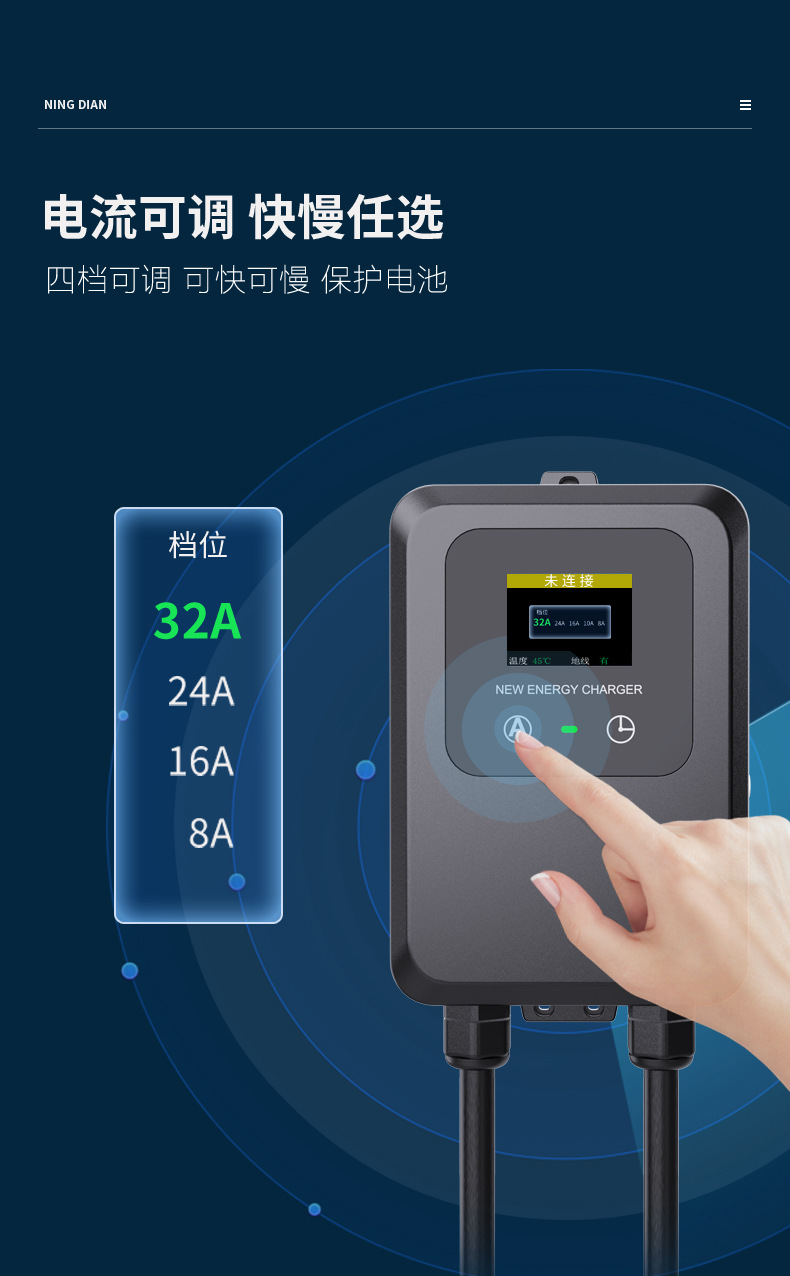 Level 2 AC Wallbox EV Charger up to 32A 22kW - Detail 2